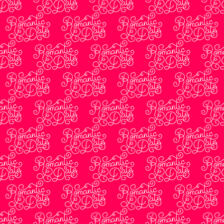 Valentines day. Romantic phrases seamless pattern background. Template for a business card, banner, poster, notebook, invitation with a modern letteringのイラスト素材