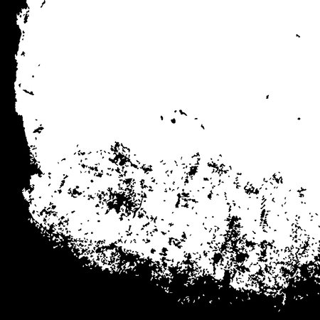 Grunge black textures on white background. Template for a banner, poster, notebook, invitation, retro and urban designs with modern hand drawn ink grunge textures. Vector illustrationのイラスト素材