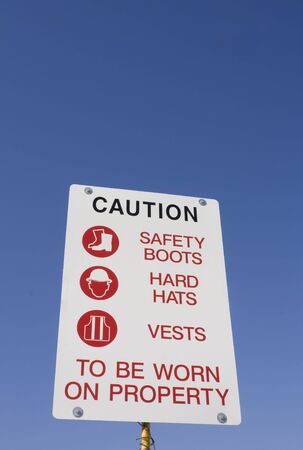 Construction safety signの写真素材