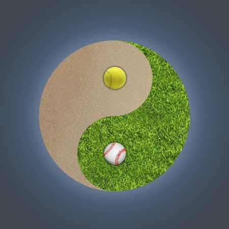 Yin-yang abstract sport conceptの写真素材