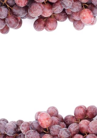 Bunch of fresh grapes isolated on white
の写真素材