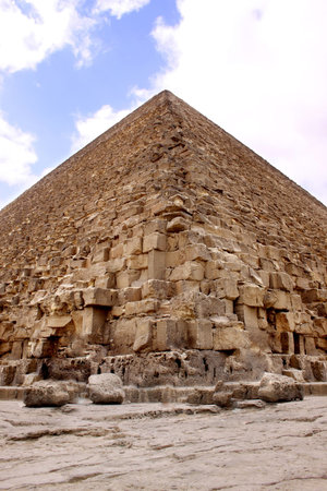 Sphinx and the Great Pyramid in the Egypt