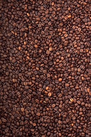 Background of aromatic roasted brown coffee beanの写真素材