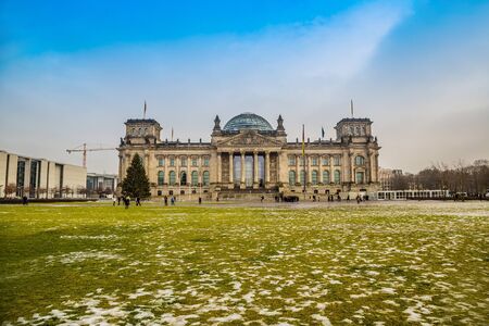 Reichstag building in Berlin, Germany on christmasのeditorial素材