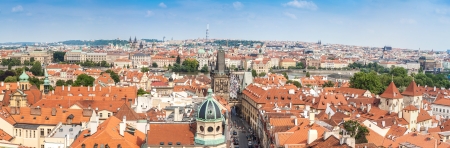 PRAGUE - July 6: Old part of  town on July 6, 2013 in Prague, Czech Republic. Prague is one of the most popular tourist cities, receiving millions of visitors annuallyのeditorial素材