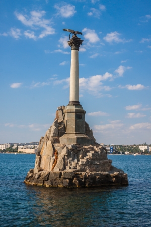 Monument to the Scuttled Warships in Sevastopol, Crimea, Ukraineのeditorial素材