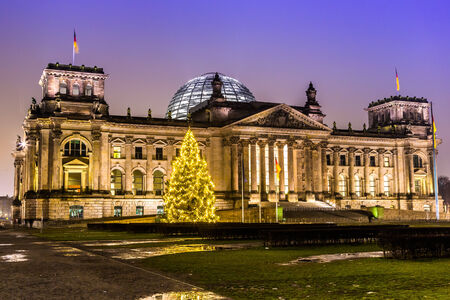 Reichstag building in Berlin, Germany on christmasのeditorial素材