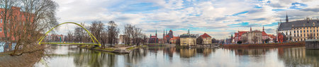 panorama of old town of Wroclaw, Poland