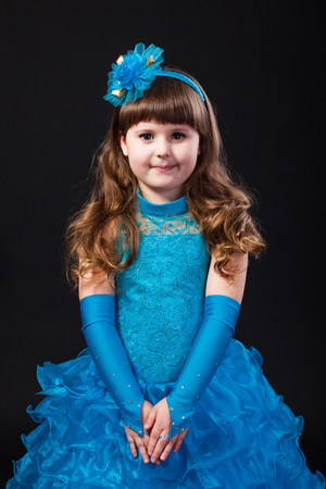 The young beautiful girl in an evening dress of princessの写真素材