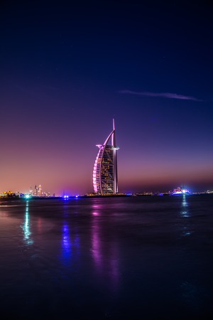 DUBAI, UAE - NOVEMBER 14 :The world's first seven stars luxury hotel Burj Al Arab, November 14, 2012 in Dubai, United Arab Emiratesのeditorial素材