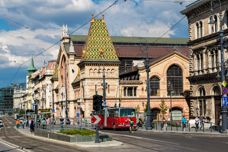 BUDAPEST - JULY 22: Budapest is the most important Hungarian road terminus; most of the major highways end near the city-limits on July 22, 2013 in Budapest.のeditorial素材