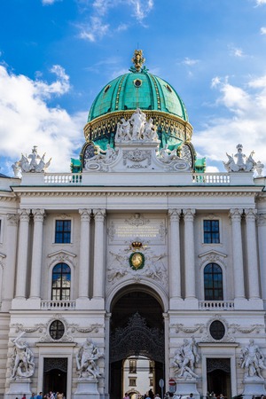 VIENNA, AUSTRIA - 14 MARCH, 2013: Famous Hofburg Palace in Vienna on 14 March 2013. It was the Habsburgs' principal winter residence, currently serves as the residence of the President of Austria.のeditorial素材