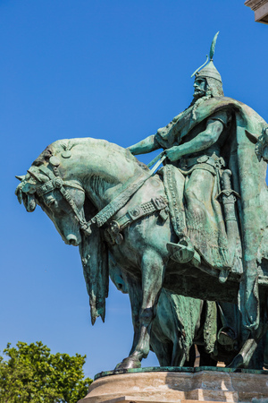 Heroes square in Budapest, a square dedicated to the hungarian kingsのeditorial素材