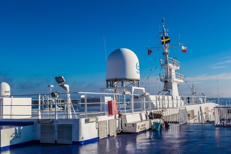GDYNIA, POLAND - JUNE 22 Open day on the ferry Stena Spirit, ship standing in the terminal Kwiatkowski in Gdynia, has made available to the public its 11 decks. June 22, 2014. Gdynia, Poland.のeditorial素材