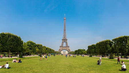 PARIS, FRANCE - JULY 14 2014: Eiffel Tower most visited monument in France and the most famous symbol of Paris, July 14, 2014のeditorial素材