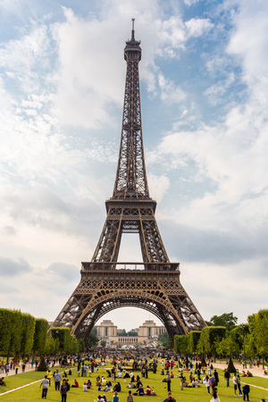 PARIS, FRANCE - JULY 14 2014: Eiffel Tower most visited monument in France and the most famous symbol of Paris, July 14, 2014のeditorial素材