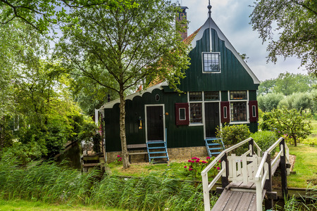 Beautiful Zaanse Schans village in Netherlands (Holland).のeditorial素材