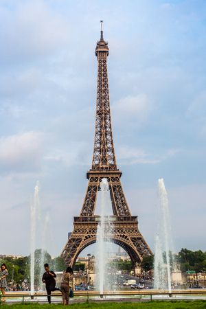 PARIS, FRANCE - JULY 14 2014: Eiffel Tower most visited monument in France and the most famous symbol of Paris, July 14, 2014のeditorial素材