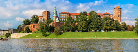 The Wawel castle in Kracow. Panoramic viewのeditorial素材