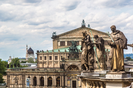 Panoramic view of Dresden, Germany. Semper Opera Houseのeditorial素材