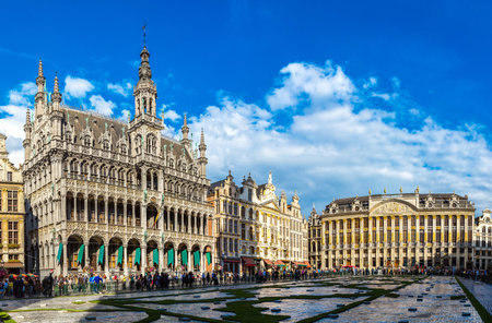 The Grand Place in a beautiful summer day in Brussels, Belgium