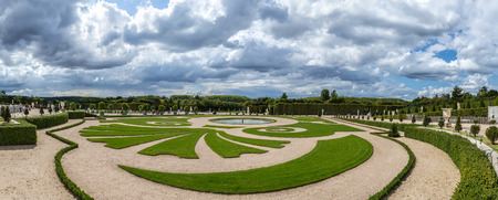The Gardens of Versailles in a beautiful summer day in Paris, Franceのeditorial素材