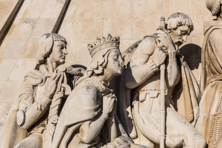 Monument to the Discoveries in summer day in Lisbon