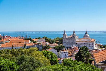 Aerial view of Lisbon, Portugal. の写真素材