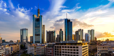 FRANKFURT, GERMANY - JULY 9: Aerial view of Frankfurt with Hauptwachen on July 9, 2014 in Frankfurt, Germanyのeditorial素材
