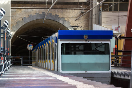 Funicular in a summer day in Naples, Italy