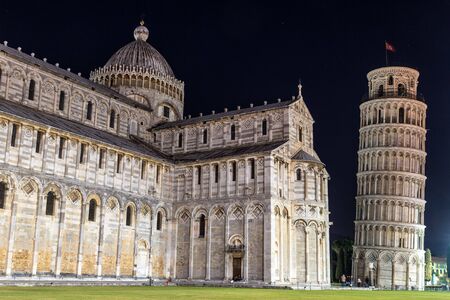 Pisa cathedral in a summer evening in Italyの写真素材