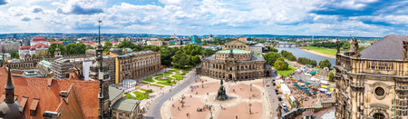 Panoramic view of Dresden, Germany. Semper Opera Houseのeditorial素材