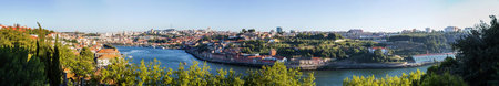 Panoramic view of Porto, Portugal in a summer day