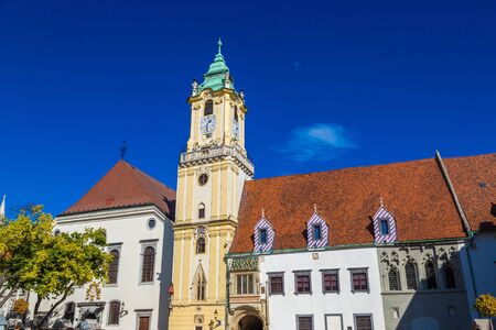 The Old Town Hall in Bratislava in a summer day, Slovakiaの写真素材