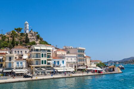 Poros island in a summer day in Greeceの写真素材