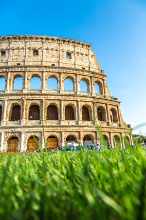 Colosseum in a summer day in Rome, Italyの写真素材