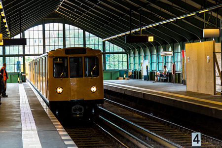 Metro station in Berlin, Germany in a summer dayのeditorial素材