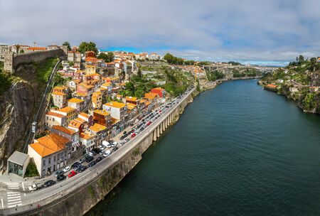 Aerial view of Porto in Portugal in a beautiful summer dayのeditorial素材