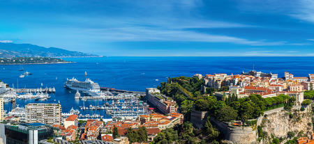 Panoramic view of prince's palace in Monte Carlo in a summer day, Monacoのeditorial素材