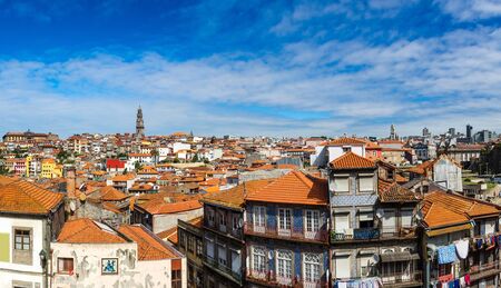 Panorama of Porto in Portugal in a beautiful summer dayのeditorial素材