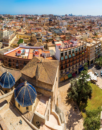 Aerial view of Valencia in a summer day, Spainのeditorial素材