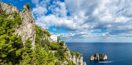 Capri island in a beautiful summer day in Italyのeditorial素材