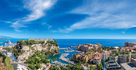 Panoramic view of prince's palace in Monte Carlo in a summer day, Monacoのeditorial素材