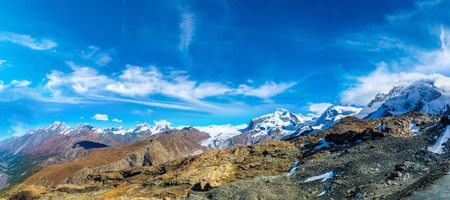 Alps mountain landscape in a beautiful day in Switzerlandの写真素材