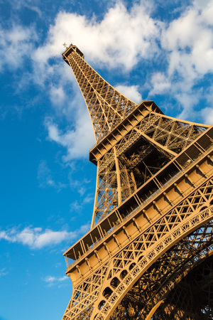 The Eiffel Tower in Paris, France in a beautiful summer dayの写真素材
