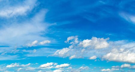 Beautiful sky panorama in a summer dayの写真素材