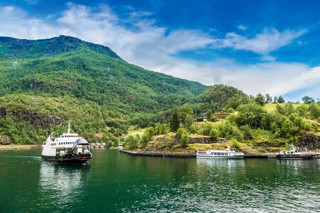 View to Sognefjord in Norway. Country landscapeの写真素材