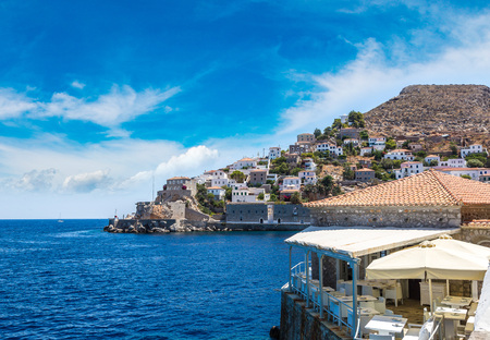 Hydra island in a summer day in Greeceの写真素材