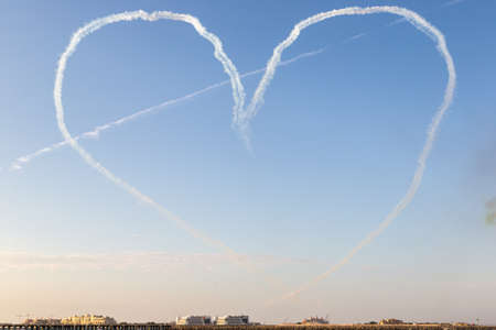 Dubai air show in a summer day, UAEのeditorial素材