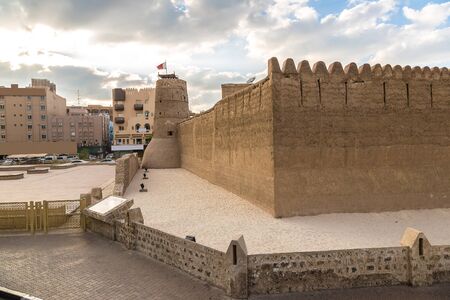 Al Fahidi fort - ancient arabic fortress in Dubai Museum, UAEのeditorial素材